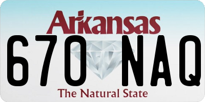 AR license plate 670NAQ