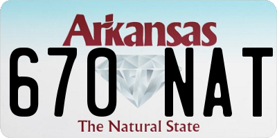 AR license plate 670NAT