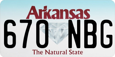 AR license plate 670NBG