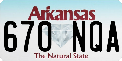 AR license plate 670NQA