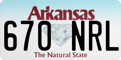 AR license plate 670NRL