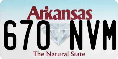 AR license plate 670NVM