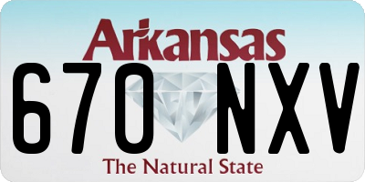 AR license plate 670NXV