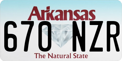 AR license plate 670NZR