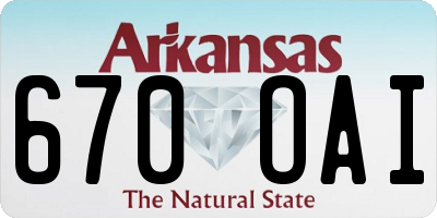 AR license plate 670OAI