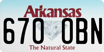 AR license plate 670OBN