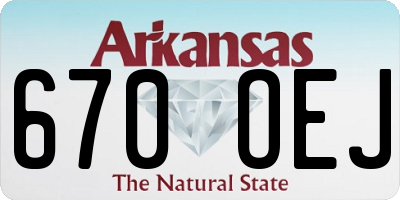 AR license plate 670OEJ