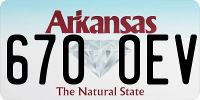 AR license plate 670OEV