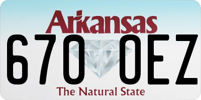 AR license plate 670OEZ