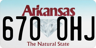 AR license plate 670OHJ