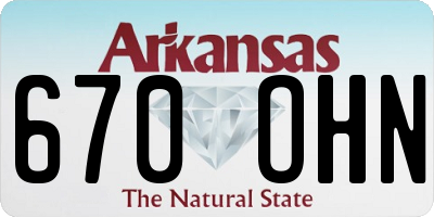 AR license plate 670OHN