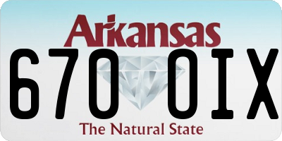 AR license plate 670OIX