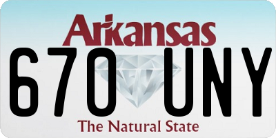 AR license plate 670UNY
