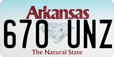 AR license plate 670UNZ