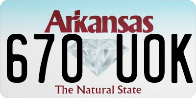 AR license plate 670UOK