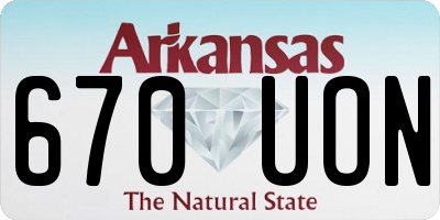AR license plate 670UON