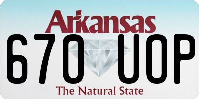 AR license plate 670UOP