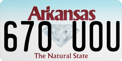 AR license plate 670UOU