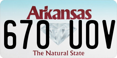 AR license plate 670UOV