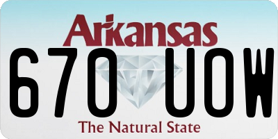 AR license plate 670UOW