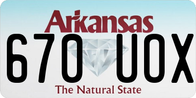 AR license plate 670UOX