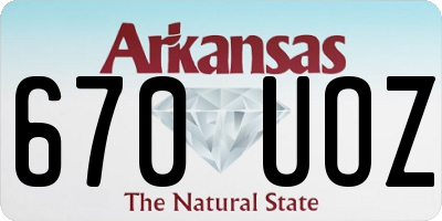 AR license plate 670UOZ