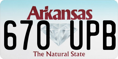AR license plate 670UPB