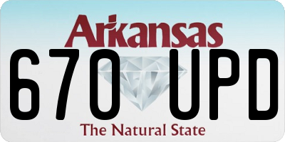 AR license plate 670UPD
