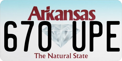 AR license plate 670UPE