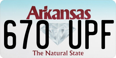 AR license plate 670UPF