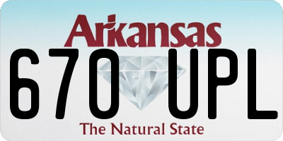 AR license plate 670UPL
