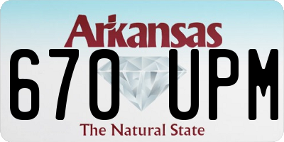 AR license plate 670UPM