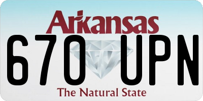 AR license plate 670UPN