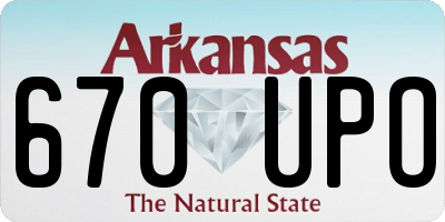 AR license plate 670UPO