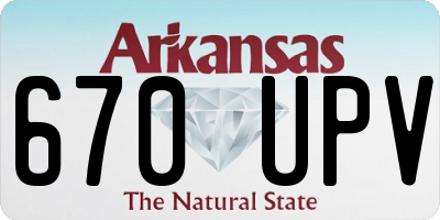 AR license plate 670UPV