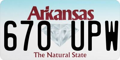 AR license plate 670UPW