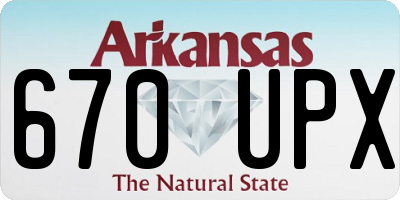 AR license plate 670UPX