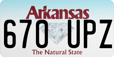 AR license plate 670UPZ