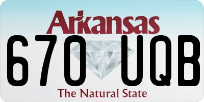 AR license plate 670UQB