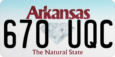 AR license plate 670UQC