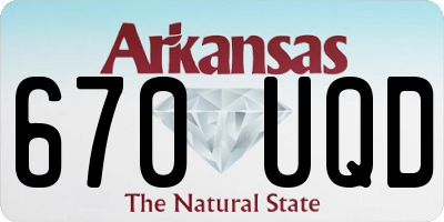 AR license plate 670UQD
