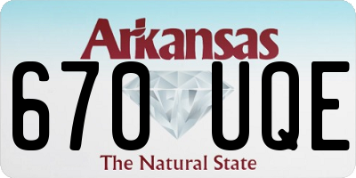 AR license plate 670UQE