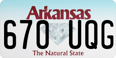 AR license plate 670UQG