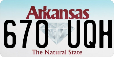 AR license plate 670UQH