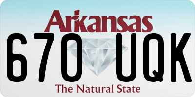 AR license plate 670UQK