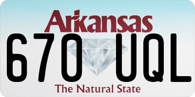 AR license plate 670UQL