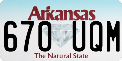 AR license plate 670UQM