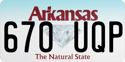 AR license plate 670UQP