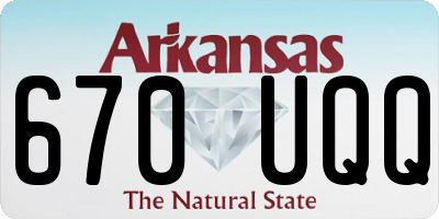 AR license plate 670UQQ