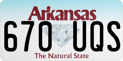 AR license plate 670UQS
